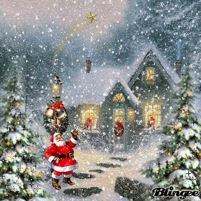 Christmast_Santa_Cottage_Snow_animated