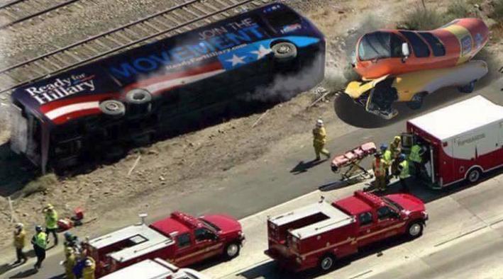 Image result for carlos danger weinermobile hillary bus